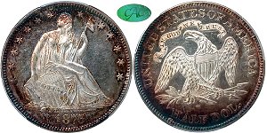 GFRC Open Set Registry - Oregon Beaver 1875 Seated  50C