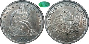 GFRC Open Set Registry - Pikes Peak 1860 Seated  50C