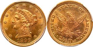 GFRC Open Set Registry - Hermit 1840 - 1907 Gold Liberty G$2.5