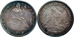 GFRC Open Set Registry - Oregon Beaver 1848 Seated  50C