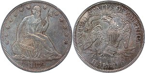 GFRC Open Set Registry - Herms Halves 1872 Seated  50C