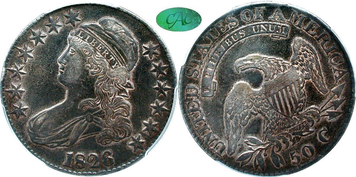 Capped Bust 50C 1826