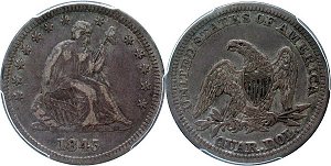 GFRC Open Set Registry - BIG BLUE 1845 Seated  25C