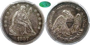 GFRC Open Set Registry - BIG BLUE 1857 Seated  25C