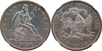 GFRC Open Set Registry - Herms Halves 1876 Seated  50C