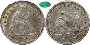 GFRC Open Set Registry - Pikes Peak 1846 Seated  25C