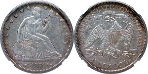 GFRC Open Set Registry - West Coast 1874 Seated  50C