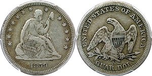 GFRC Open Set Registry - Iowa 1859 Seated  25C