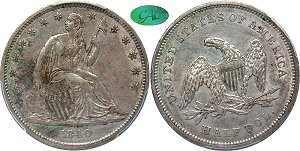 GFRC Open Set Registry - Oregon Beaver 1840 Seated  50C