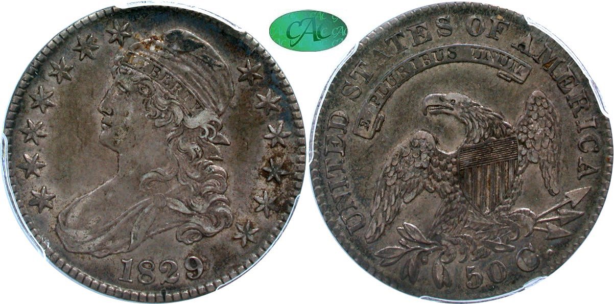 Capped Bust 50C 1829