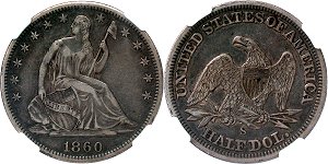 GFRC Open Set Registry - Just Another Modest Set 1860 Seated  50C