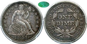 GFRC Open Set Registry - Big Frankie 1851 Seated  10C