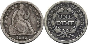 GFRC Open Set Registry - Dale Miller 1852 Seated  10C