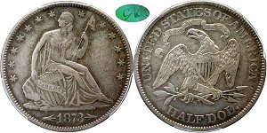 GFRC Open Set Registry - White Pine 1873 Seated With Arrows 50C