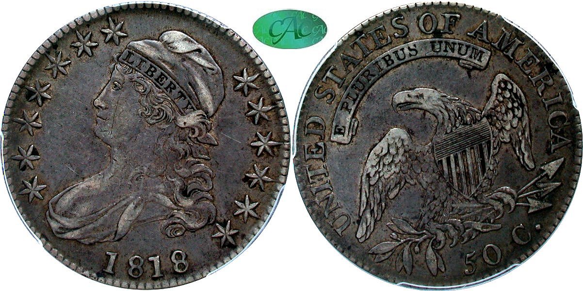 Capped Bust 50C 1818