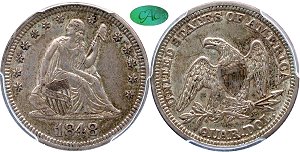 GFRC Open Set Registry - White Pine 1848 Seated  25C