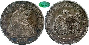 GFRC Open Set Registry - Pikes Peak 1859 Seated  50C