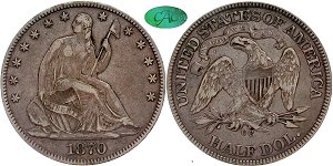 GFRC Open Set Registry - TGM 1870 Seated  50C