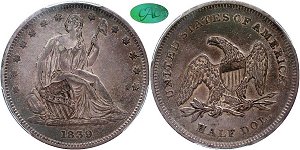 GFRC Open Set Registry - Pikes Peak 1839 Seated With Drapery 50C