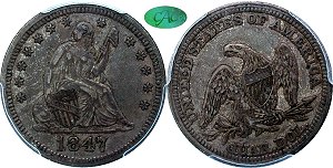 GFRC Open Set Registry - Wild and Wonderful in WV 1847 Seated  25C