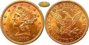 GFRC Open Set Registry - Matthew Yamatin 1866 - 1908 Gold Liberty G$5
