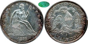 GFRC Open Set Registry - Oregon Beaver 1876 Seated  50C