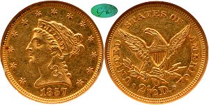 GFRC Open Set Registry - Lizard King 1857 Gold Liberty G$2.5