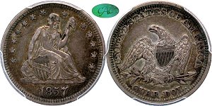 GFRC Open Set Registry - Wild and Wonderful in WV 1857 Seated  25C