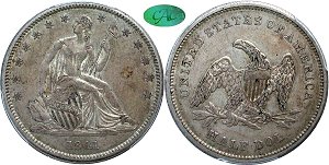 GFRC Open Set Registry - Pikes Peak 1841 Seated  50C