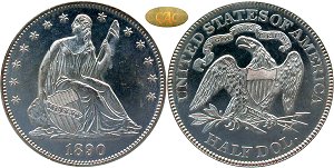 GFRC Open Set Registry - Oregon Beaver 1890 Seated  50C