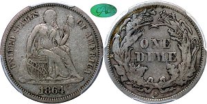 GFRC Open Set Registry - Copper Harbor 1864 Seated  10C