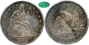 GFRC Open Set Registry - White Pine 1843 Seated  50C