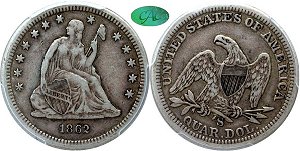 GFRC Open Set Registry - Iowa 1862 Seated  25C