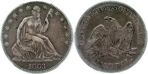 GFRC Open Set Registry - White Pine 1863 Seated  50C