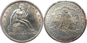 GFRC Open Set Registry - Oregon Beaver 1870 Seated  50C