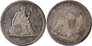 GFRC Open Set Registry - MIKE VERHULST 1841 Seated  25C