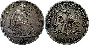 GFRC Open Set Registry - Seated Appalachians Halves 1872 Seated  50C