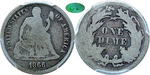 GFRC Open Set Registry - Semikey 1866 Seated  10C