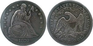GFRC Open Set Registry - Piedmont 1866-1873 Seated With Motto $1