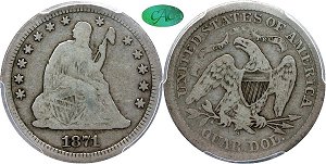 GFRC Open Set Registry - Mountain View 1871 Seated  25C