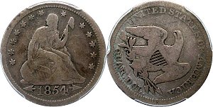 GFRC Open Set Registry - West Side 1854 Seated With Arrows 25C