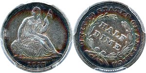 GFRC Open Set Registry - Sacandaga 1837 Seated  5C