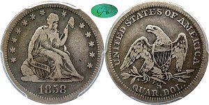 GFRC Open Set Registry - Iowa 1858 Seated  25C