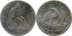 GFRC Open Set Registry - Jazz 1848 Seated  50C