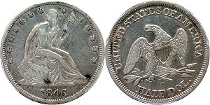 GFRC Open Set Registry - West Coast 1846 Seated Lg Date 50C