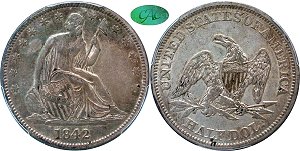 GFRC Open Set Registry - Wild and Wonderful in WV 1842 Seated  50C