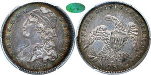 GFRC Open Set Registry - Asheville 1832 Capped Bust  25C