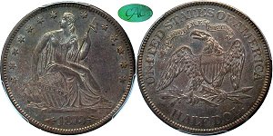 GFRC Open Set Registry - Oregon Beaver 1873 Seated With Arrows 50C