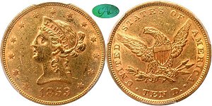 GFRC Open Set Registry - Piedmont 1838 - 1866 Gold Liberty G$10