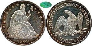 GFRC Open Set Registry - Greene 1849 Seated  50C